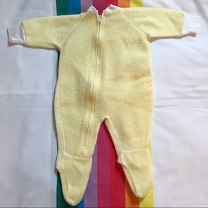 80s Baby’s Own Yellow Fleece Footie Pajama